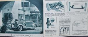 1933 Graham Six Automobile Green Tone Sales Brochure Folder Original
