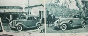 1933 Graham Six Automobile Green Tone Sales Brochure Folder Original
