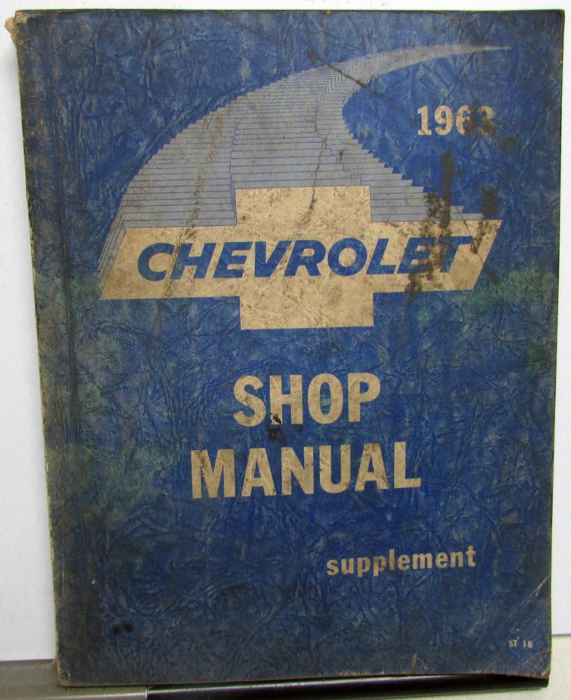 1963 Chevrolet Service Shop Manual Supplement Biscayne Bel Air Impala Repair