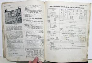 1963 Chevrolet Service Shop Manual Supplement Biscayne Bel Air Impala Repair