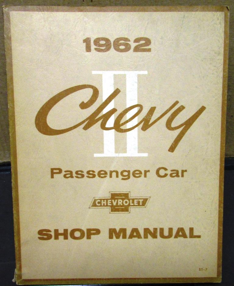1962 Chevrolet Dealer Service Shop Manual Chevy II Original Repair