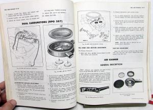 1962 Chevrolet Dealer Service Shop Manual Supplement Biscayne Bel Air Impala