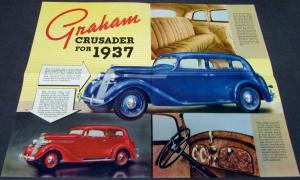 1937 Graham Crusader Series 80 Auto Color Sales Brochure Original