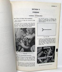 1956 Chevrolet Dealer Service Shop Manual Supplement Passenger Car Repair