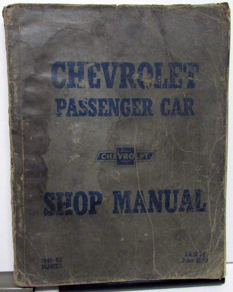 194953 Chevrolet Dealer Service Shop Manual Passenger Car Repair Original