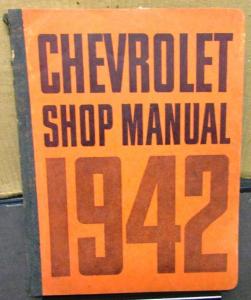 1942 Chevrolet Dealer Service Shop Manual Passenger Car Truck Original Repair