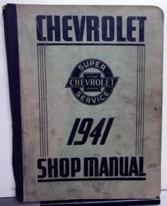 1941 Chevrolet Dealer Service Shop Manual Passenger Car Truck Original Repair