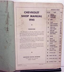 1941 Chevrolet Dealer Service Shop Manual Passenger Car Truck Original Repair