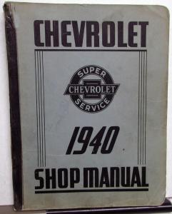 1940 Chevrolet Dealer Service Shop Manual Passenger Car Truck Original Repair