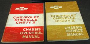 1965 Chevrolet Service Shop Manual Set Chevy II Chevelle Repair Original