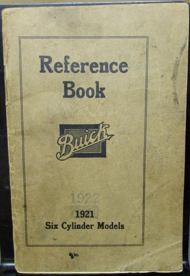 1922 Buick Six Cylinder Model Reference Operation Service Owners Book Original