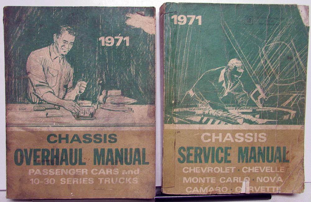 1971 Chevrolet Dealer Service Shop Manual Set Chevelle Camaro Corvette