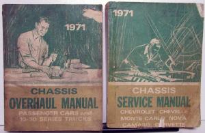 1971 Chevrolet Dealer Service Shop Manual Set Chevelle Camaro Corvette