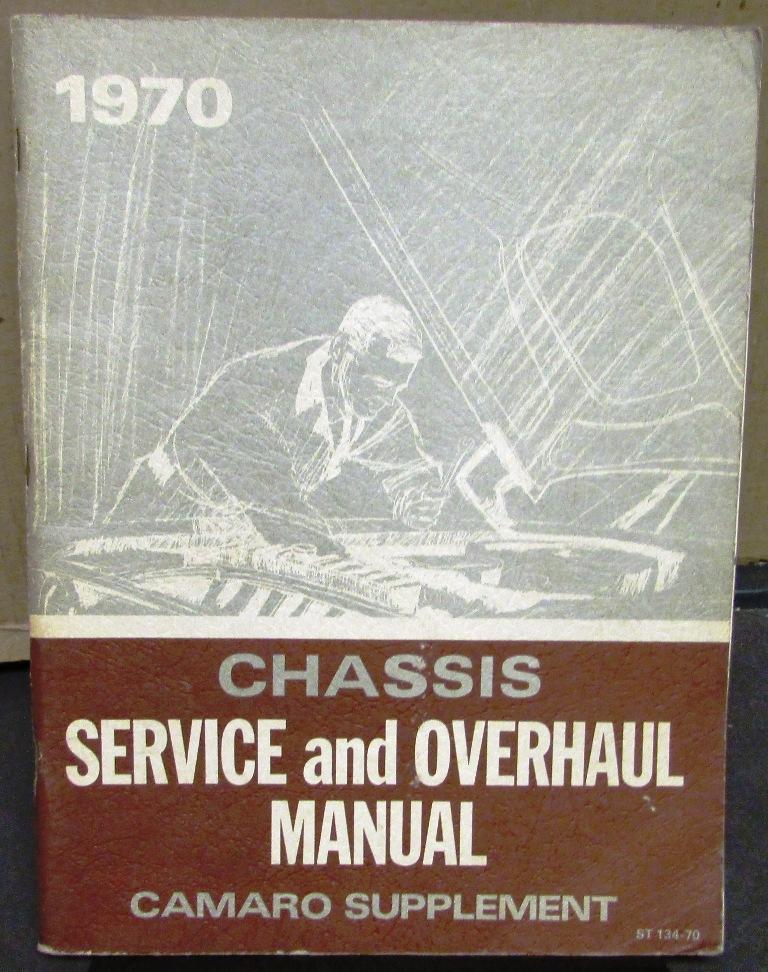 1970 Chevrolet Service Shop Manual Supplement Camaro Overhaul Repair