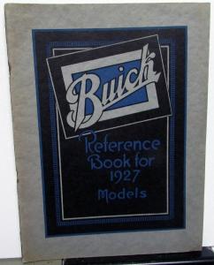 1927 Buick All Models Reference Owners Manual Original Series 20s 40s 50s