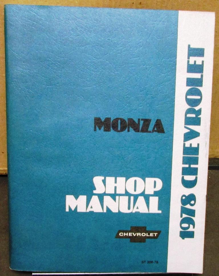 1978 Chevrolet Dealer Service Shop Manual Monza Repair Chevy