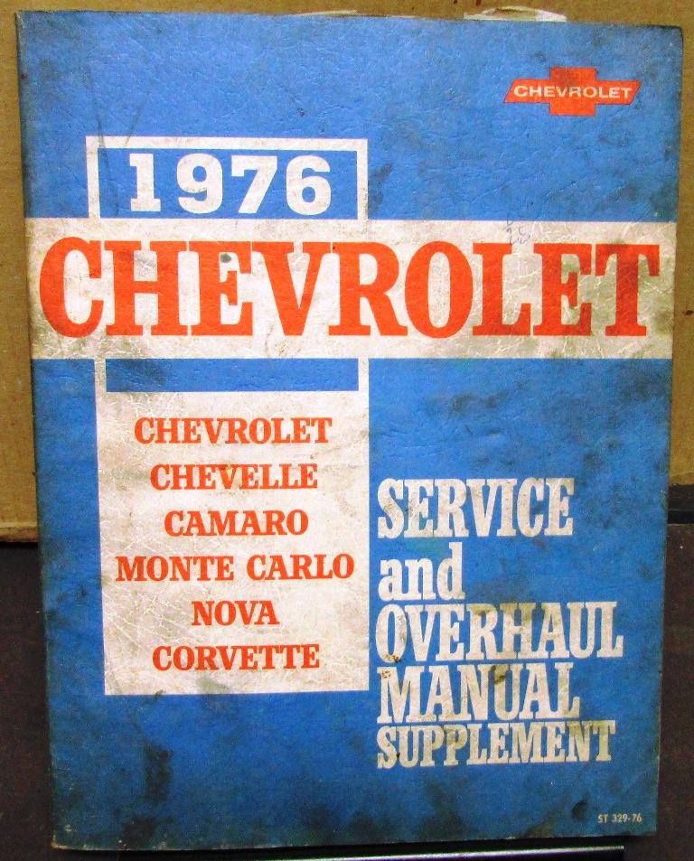 1976 Chevrolet Dealer Service Shop Overhaul Manual Camaro Corvette Monte Carlo