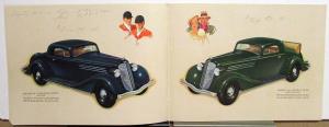 1934 Buick Valve In Head Engine Series 40 Color Original Sales Brochure