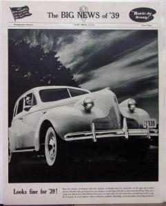1939 Buick BIG NEWS Rotogravure Section Sales Brochure Folder ORIGINAL