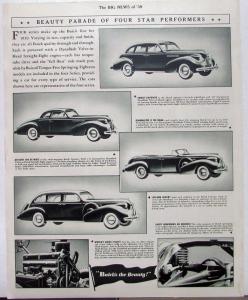 1939 Buick BIG NEWS Rotogravure Section Sales Brochure Folder ORIGINAL