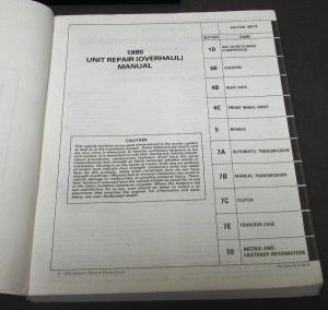 1980 Chevrolet Unit Repair Service Manual Camaro Monte Carlo Light Truck