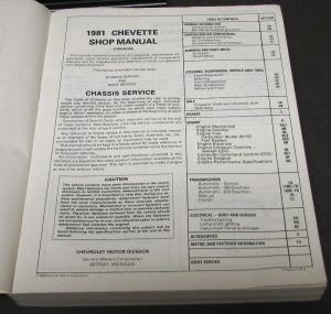 1981 Chevrolet Dealer Service Shop Manual Chevette Repair Chevy