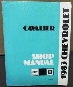 1983 Chevrolet Dealer Service Shop Manual Cavalier Chassis Body Chevy Repair