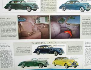 1940 Buick Special Super Century Roadmaster Limited Color Sales Brochure ORIG