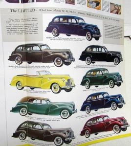 1940 Buick Special Super Century Roadmaster Limited Color Sales Brochure ORIG