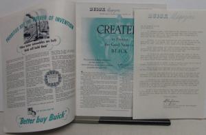 1941 Buick Magazine Announce 1942 Models 40 50 60 70 90 Sales Brochure W/Letter