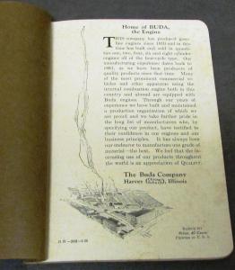 1928 Buda Engines Owners Care & Operation Manual 6 Cylinder Harvey Illinois