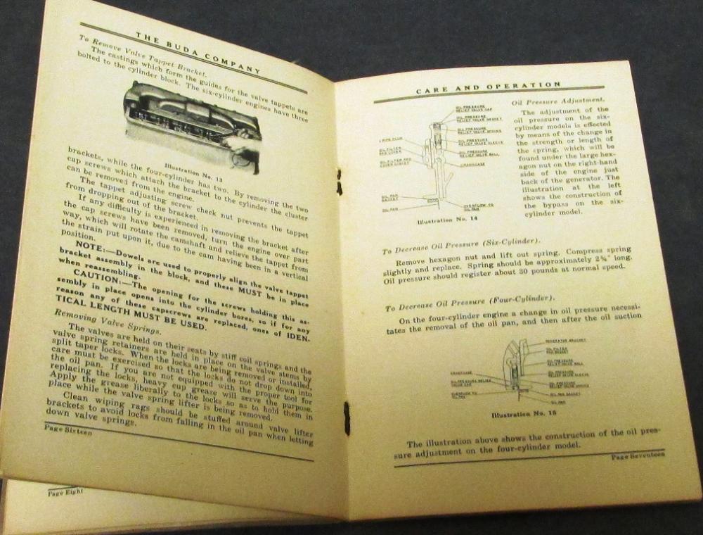1936 Buda Engines Owners Care & Operation Manual Hivelo Series Harvey Illinois