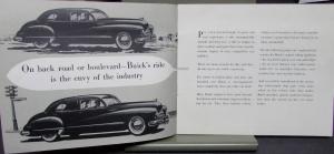 1948 Buick Vibra Shielding Ride Comfort Sales Brochure Original