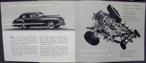 1948 Buick Vibra Shielding Ride Comfort Sales Brochure Original