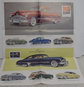 1949 Buick Series Super 50 Roadmaster 70 Color Sales Brochure Folder Original