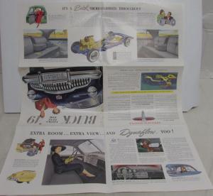 1949 Buick Series Super 50 Roadmaster 70 Color Sales Brochure Folder Original