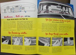 1950 Buick Venti Heater Color Sales Brochure Leaflet Original
