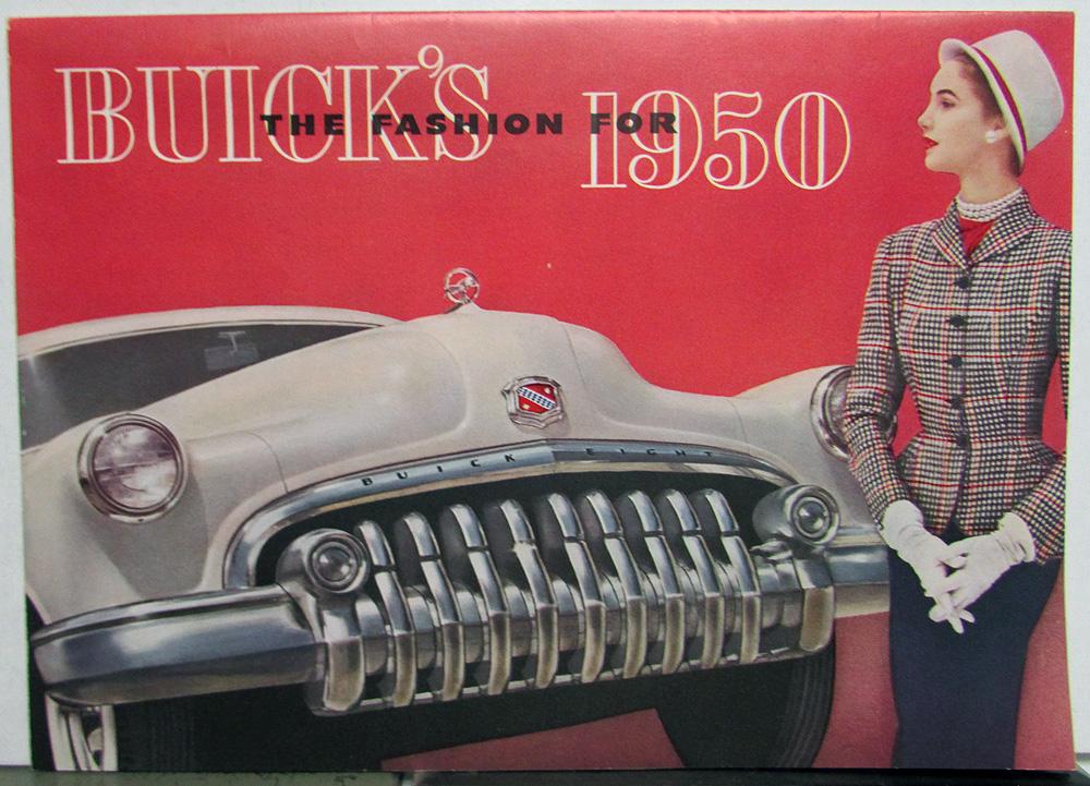 1950 Buick Eight Special 40 Super 50 Roadmaster 70 Color Sales Brochure Orig