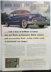 1950 Buick Eight Special 40 Super 50 Roadmaster 70 Color Sales Brochure Orig