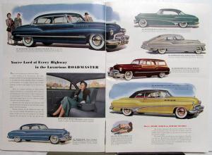 1950 Buick Eight Special 40 Super 50 Roadmaster 70 Color Sales Brochure Orig