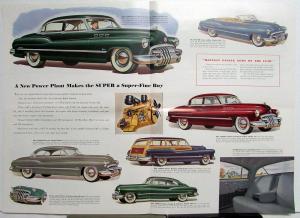 1950 Buick Eight Special 40 Super 50 Roadmaster 70 Color Sales Brochure Orig