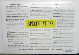1950 Buick Eight Special 40 Super 50 Roadmaster 70 Color Sales Brochure Orig