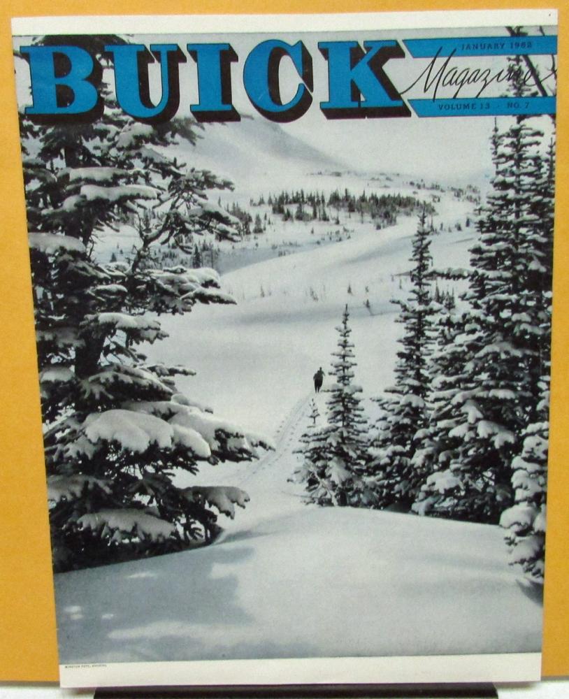 1952 Buick Magazine January Vol 13 No 7 Original With Travel Articles