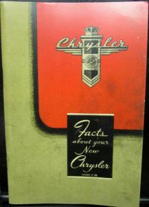 1946 1947 1948 Chrysler C 38 Royal Windsor 6 Cyl Owners Manual Repro
