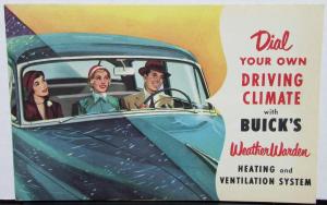 1951 Buick Accessory Weather Warden Driving Climate Sales Brochure Folder Orig