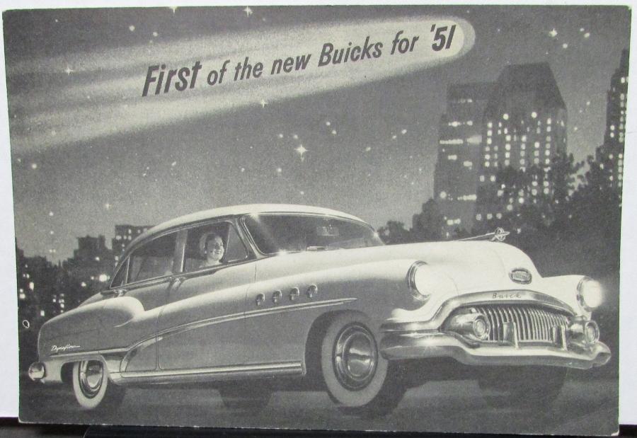 1951 Buick First of the new Buicks for 51 Sales Mailer Postcard Original