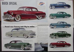 1951 Buick Eight Color Sales Brochure Original Special 40 Super 50 Roadmaster 70