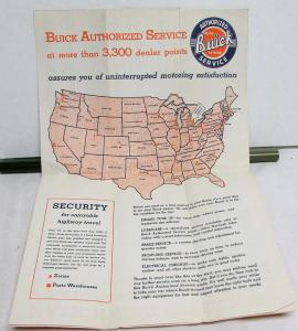 1951 Buick Owners Travel Guide Nationwide Authorized Service Directory Original