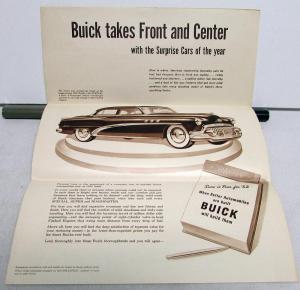 1952 Buick Eight Special Super Roadmaster Sales Brochure Mailer Original