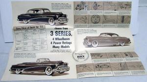 1952 Buick Eight Special Super Roadmaster Sales Brochure Mailer Original